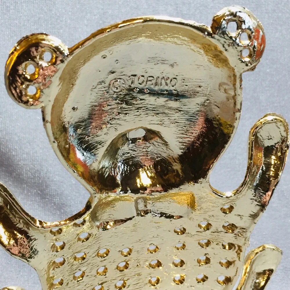 Vintage Torino Teddy Bear Jewelry Holder